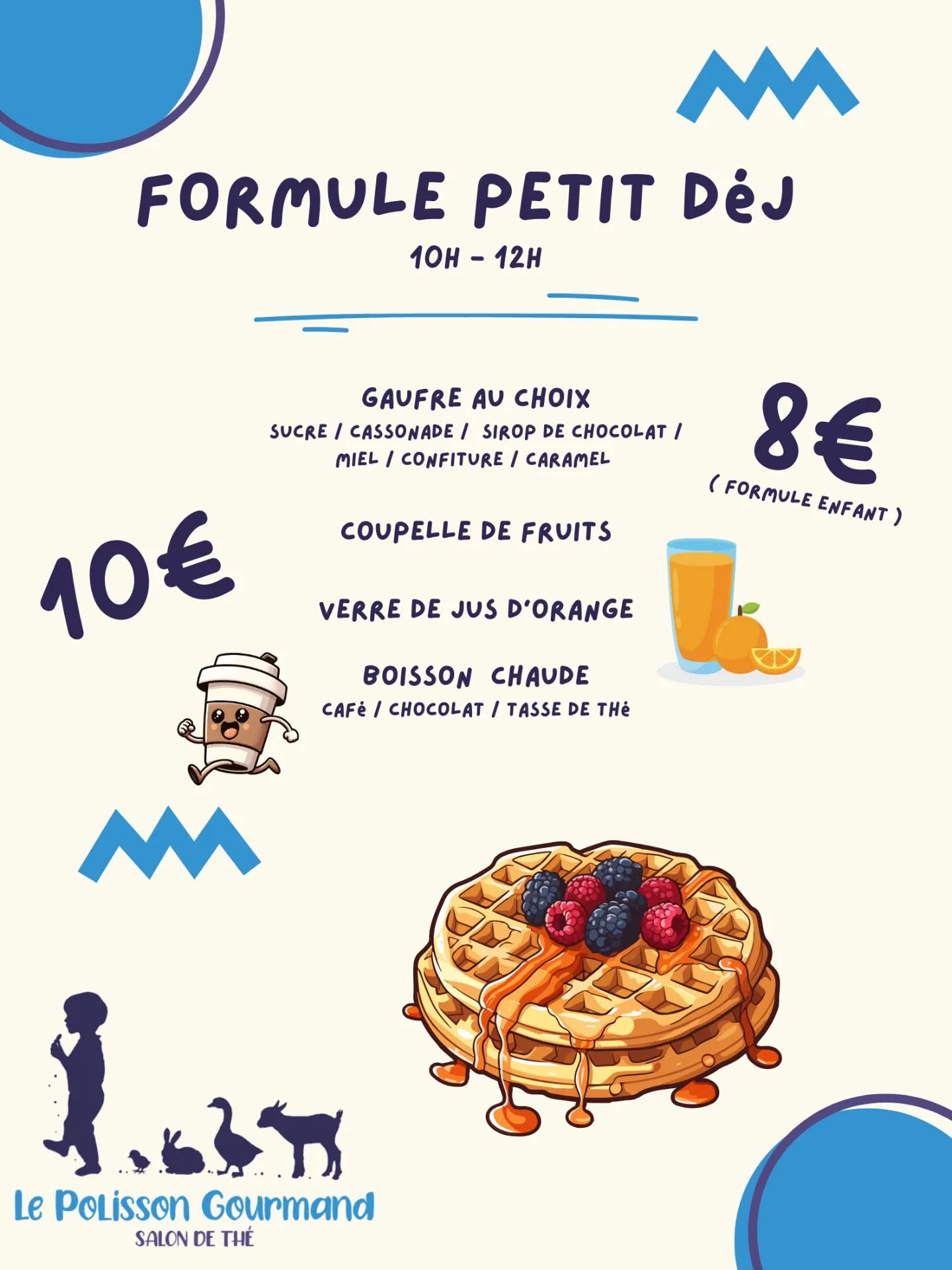 🧇 NOUVEAUTÉ PETIT DÉJEUNER☕
Le petit déjeuner du vendredi et du samedi !
C'est l'occasion de profiter d'un moment seul ou accompagné en mode cocooning dans notre salon de thé après une balade au marché le vendredi et/ou pour votre repos du weekend le samedi !
Vous aurez la possibilité de retrouver une formule à 10€ composée de :
🧇 Une délicieuse gaufre bien chaude accompagnée d'une garniture au choix ( chocolat ou caramel au beurre salé maison, confiture, miel, sucre ou cassonade)
🥝 Une coupelle de fruits frais du moment
🍹 Un verre de Jus d'orange
☕ Une boisson chaude ( café, chocolat ou tasse de thé )
👧 Nous vous proposons un menu adapté aux enfants à 8€ dans des proportions adaptées
Vous pouvez compléter votre formule avec les produits présents sur la carte et en vitrine.
Ça vous tente cette nouvelle proposition ?
#petitdéjeuner #petitdéj #petitdejeunerenfamille #salondethe #salondethéarmentières #armentieres #hautsdefrance #lille #bailleul #nieppe #gaufre #viensprendredesforces #polissongourmand #pourpetitsetgrands #polissons